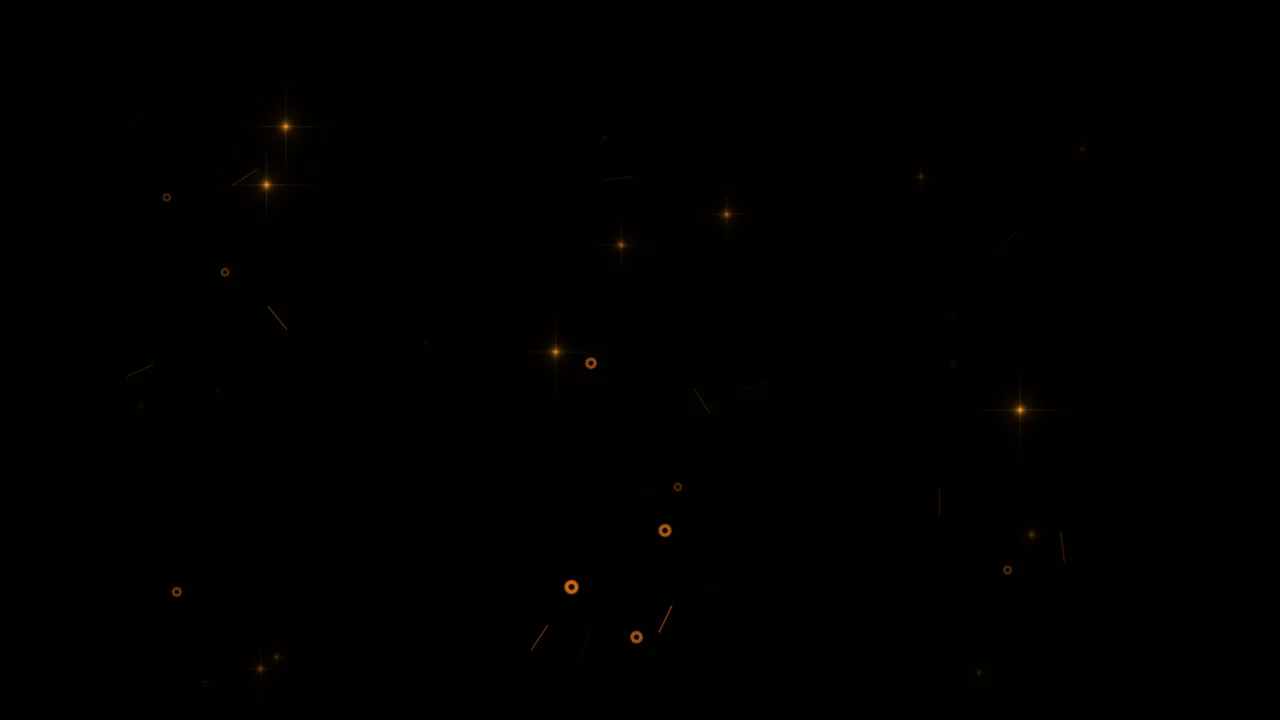 Golden Glitter Particles on Black 4K Wallpaper