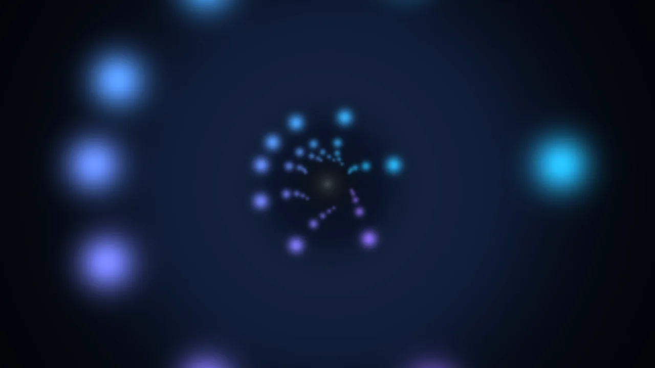 Abstract Blue Violet Particle Ring 4K Wallpaper