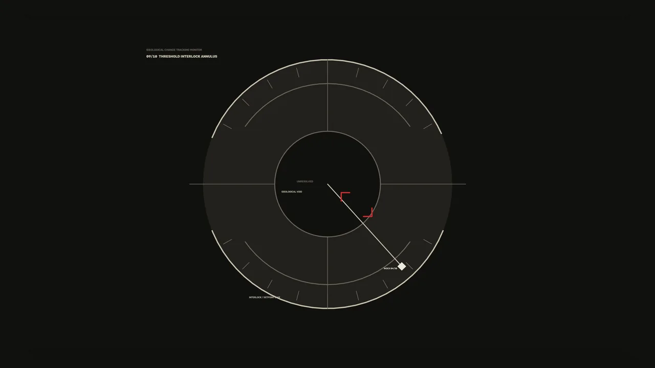 Circular Telemetry Scanner HUD with Radial Gauge and Red Target Marker