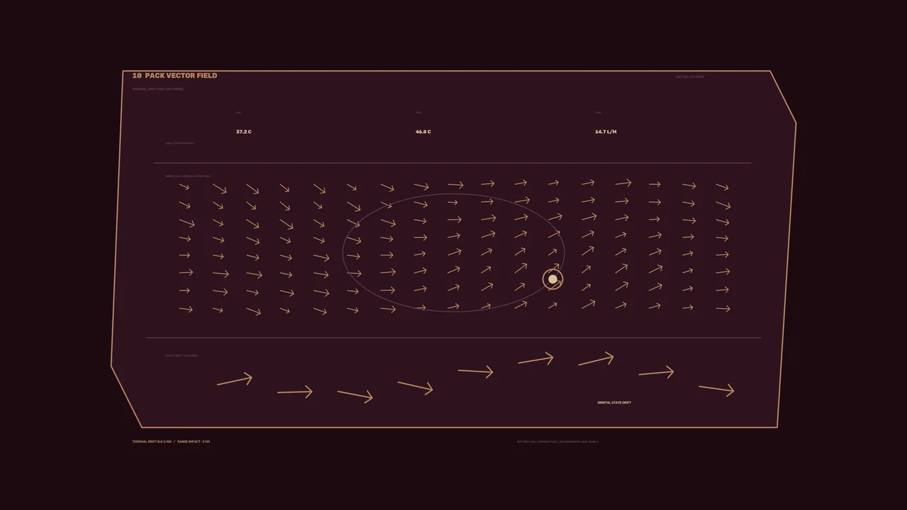 Thermal Vector Field HUD Dashboard, 4K Sci-Fi Interface Wallpaper