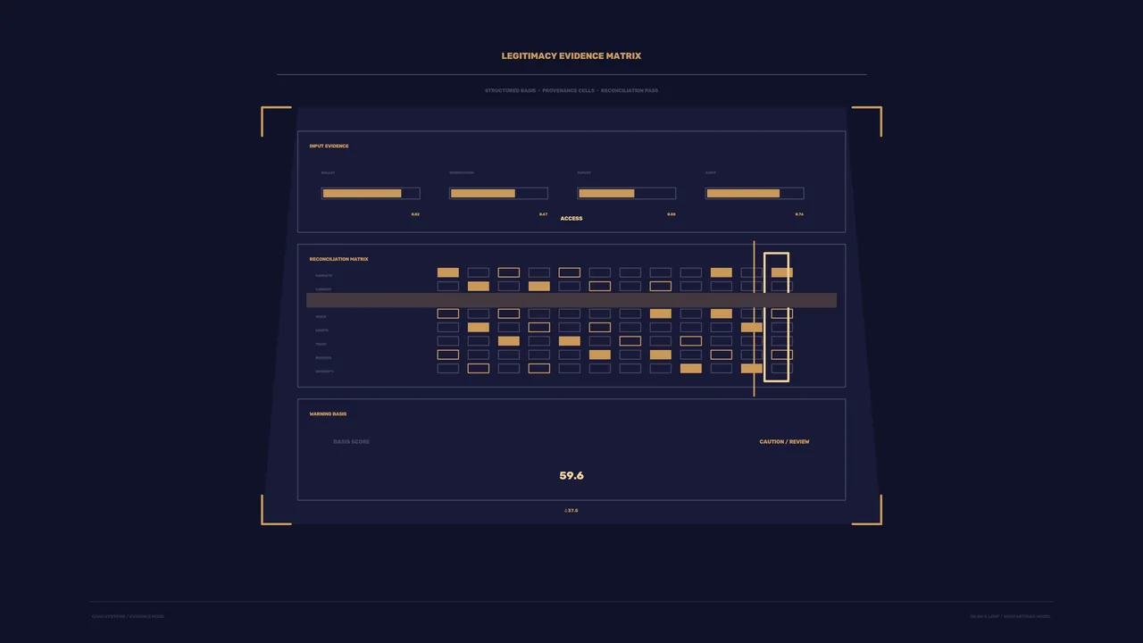 Legitimacy Evidence Matrix Sci-Fi HUD 4K Wallpaper
