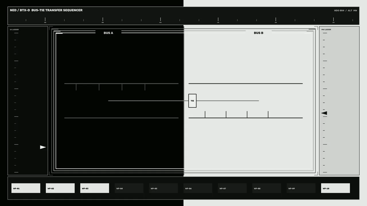 Power Distribution Bus-Tie Monitor Sci-Fi HUD Wallpaper