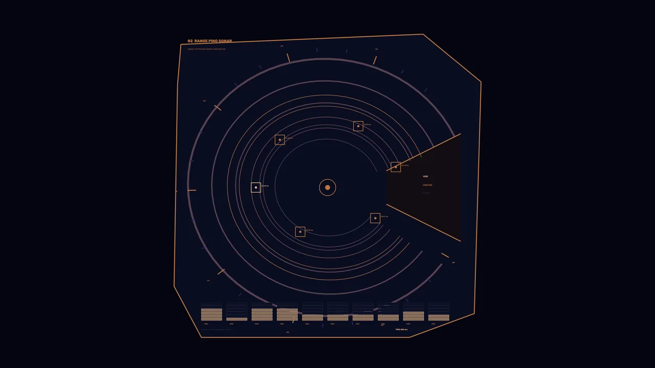 Futuristic Circular Radar Scanner HUD 4K Wallpaper