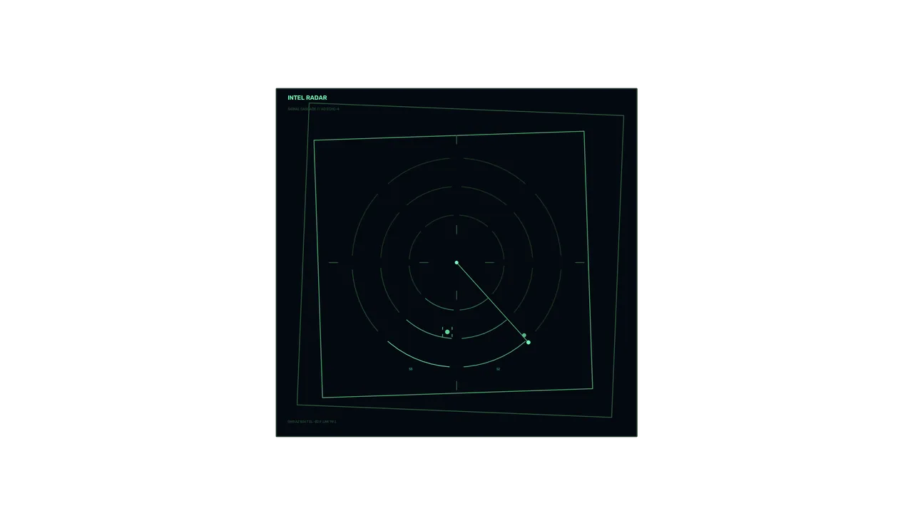 Green Radar HUD with Concentric Scanner Rings, 4K Sci-Fi Wallpaper