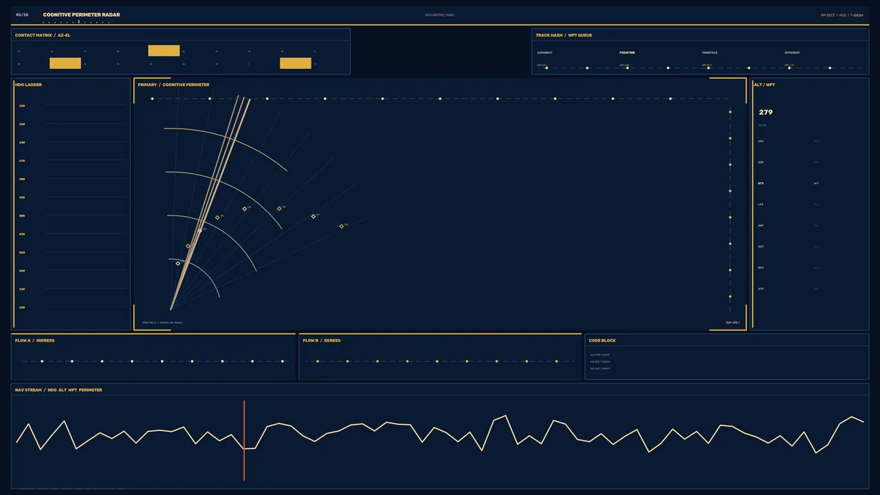 Futuristic Perimeter Radar HUD Dashboard 4K Wallpaper