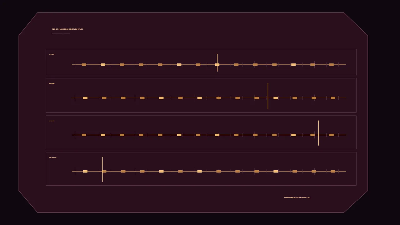 Sci-Fi Production Telemetry HUD with Four Monitor Panels
