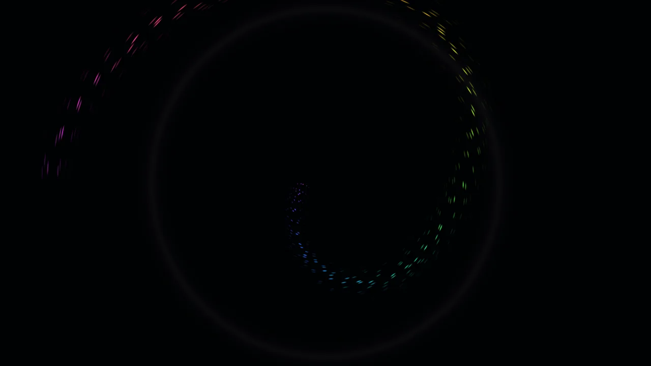 Abstract Multicolor Circular Data Visualization Ring