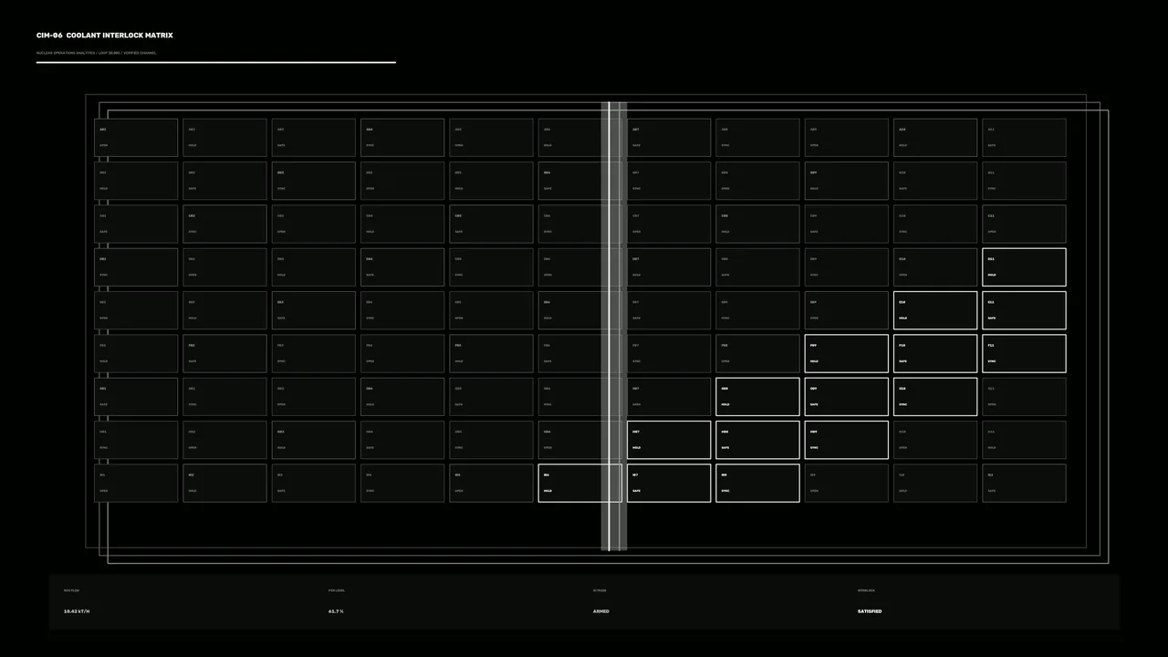 Coolant Interlock Matrix HUD 4K Sci-Fi Wallpaper