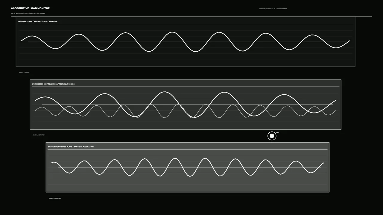 Sci-Fi Waveform Telemetry HUD Dashboard 4K Wallpaper