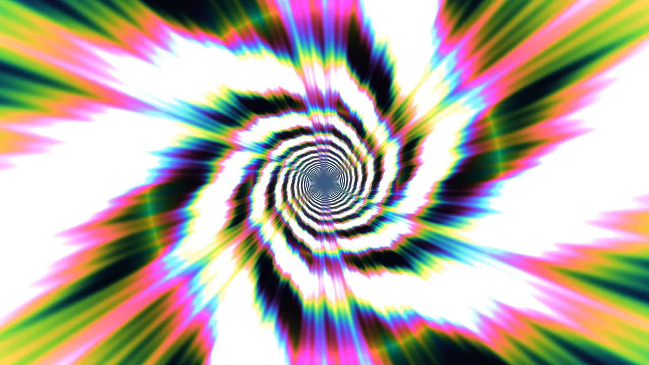 Neon Concentric Spiral Tunnel 4K Wallpaper