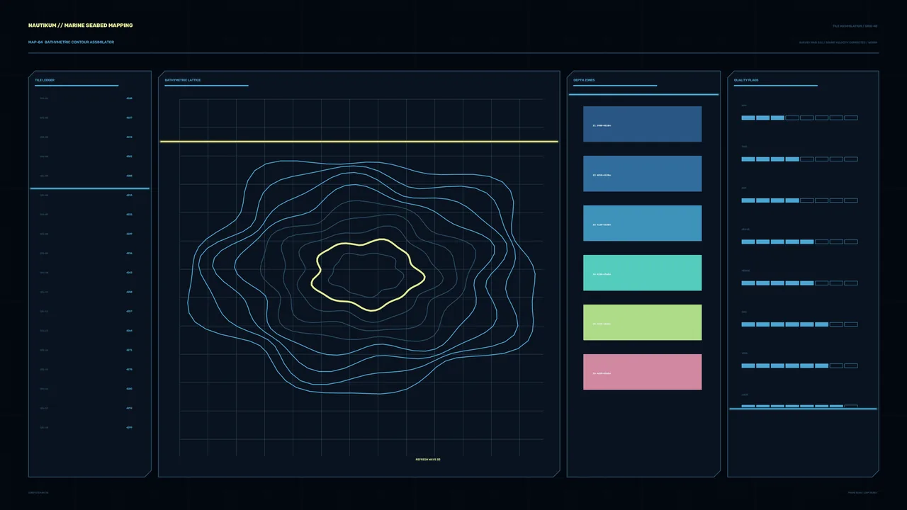 Bathymetric Mapping HUD Dashboard – 4K Sci-Fi Wallpaper