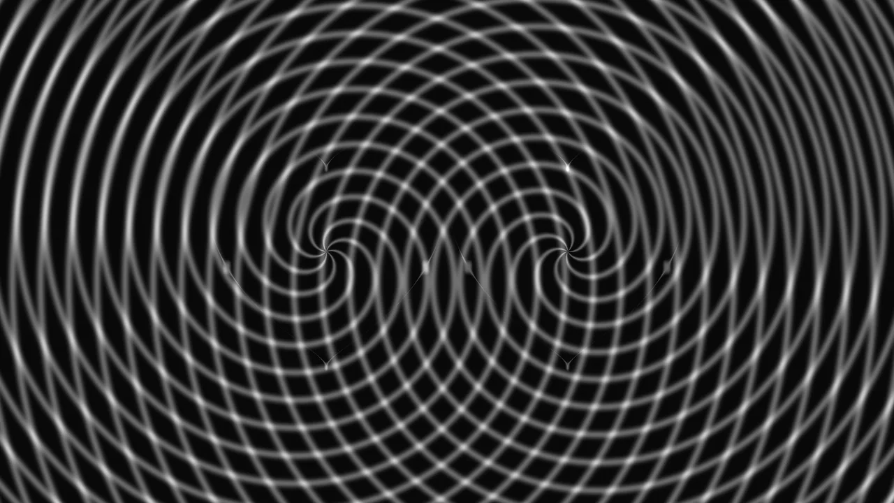 Monochrome Concentric Spiral Grid 4K Wallpaper