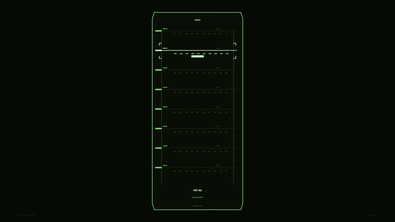 Acoustic Frequency Analysis HUD in Green 4K