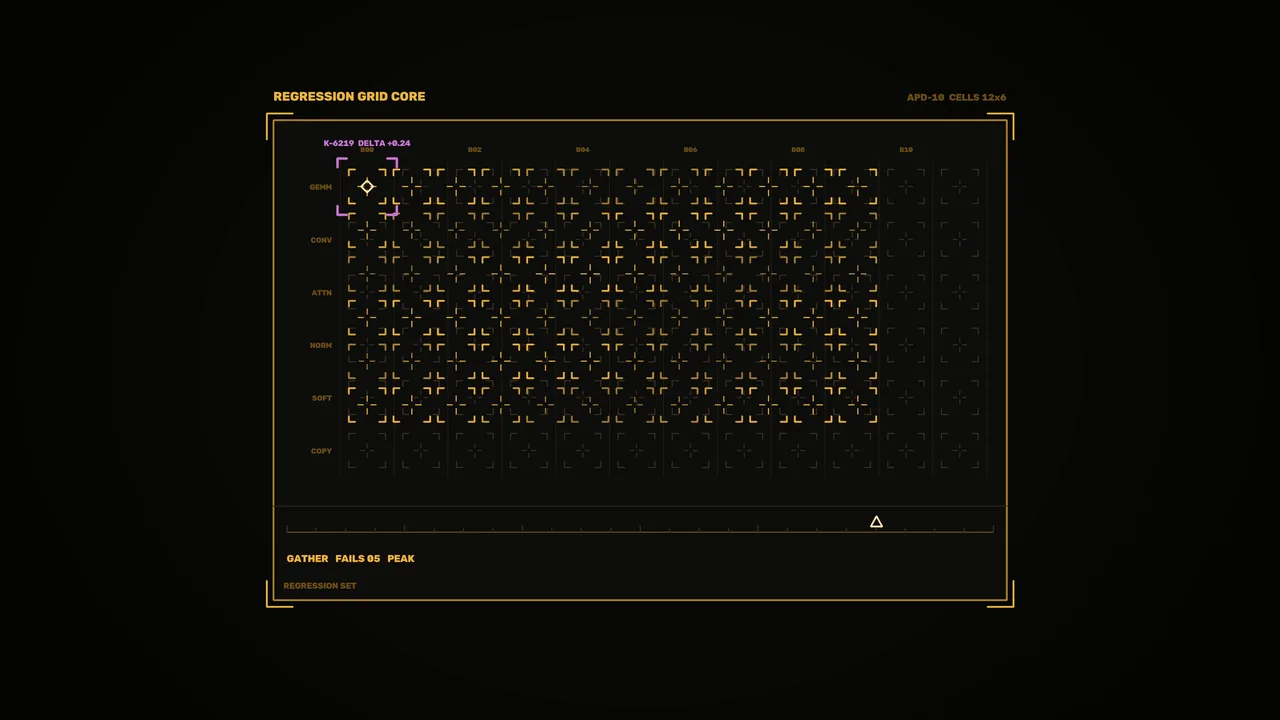 Amber Regression Grid Telemetry HUD 4K UHD Wallpaper