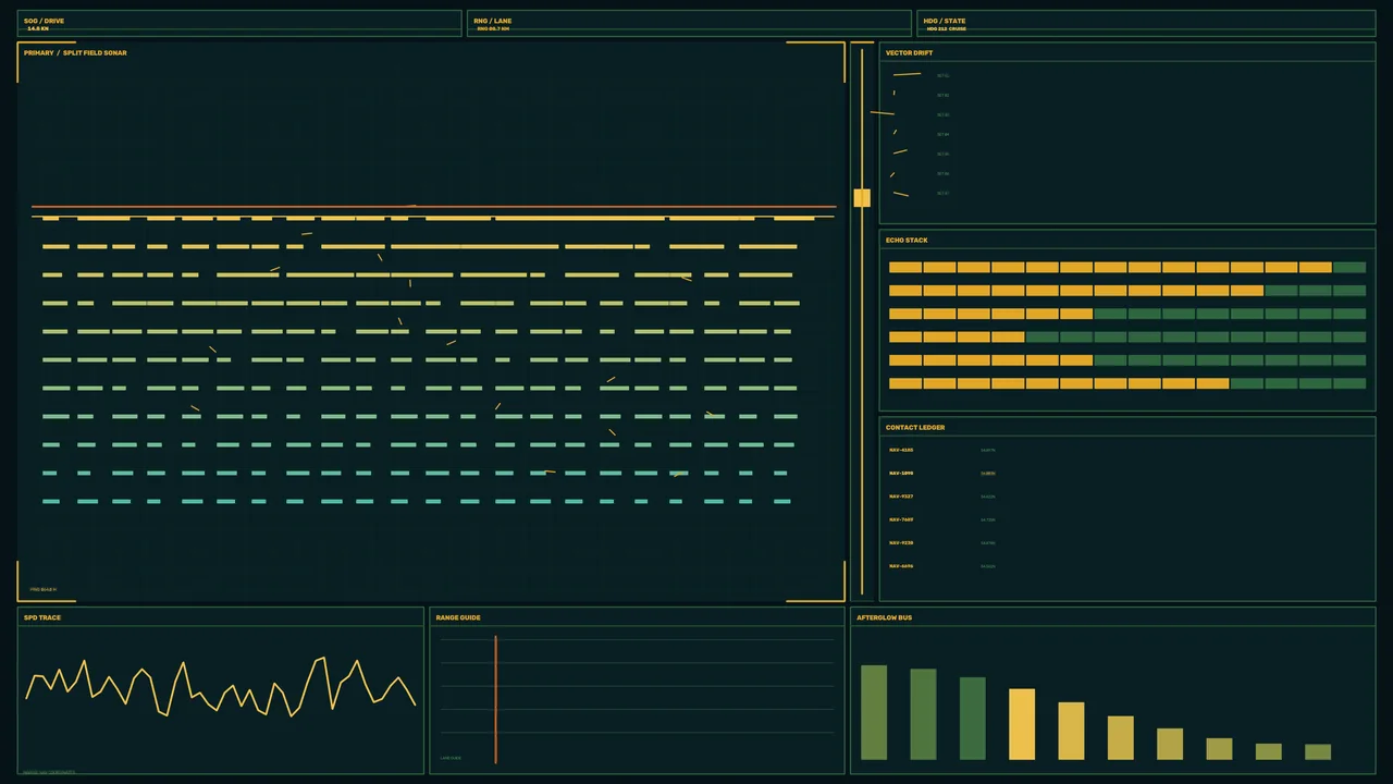 Futuristic Sonar Navigation HUD Dashboard 4K Wallpaper