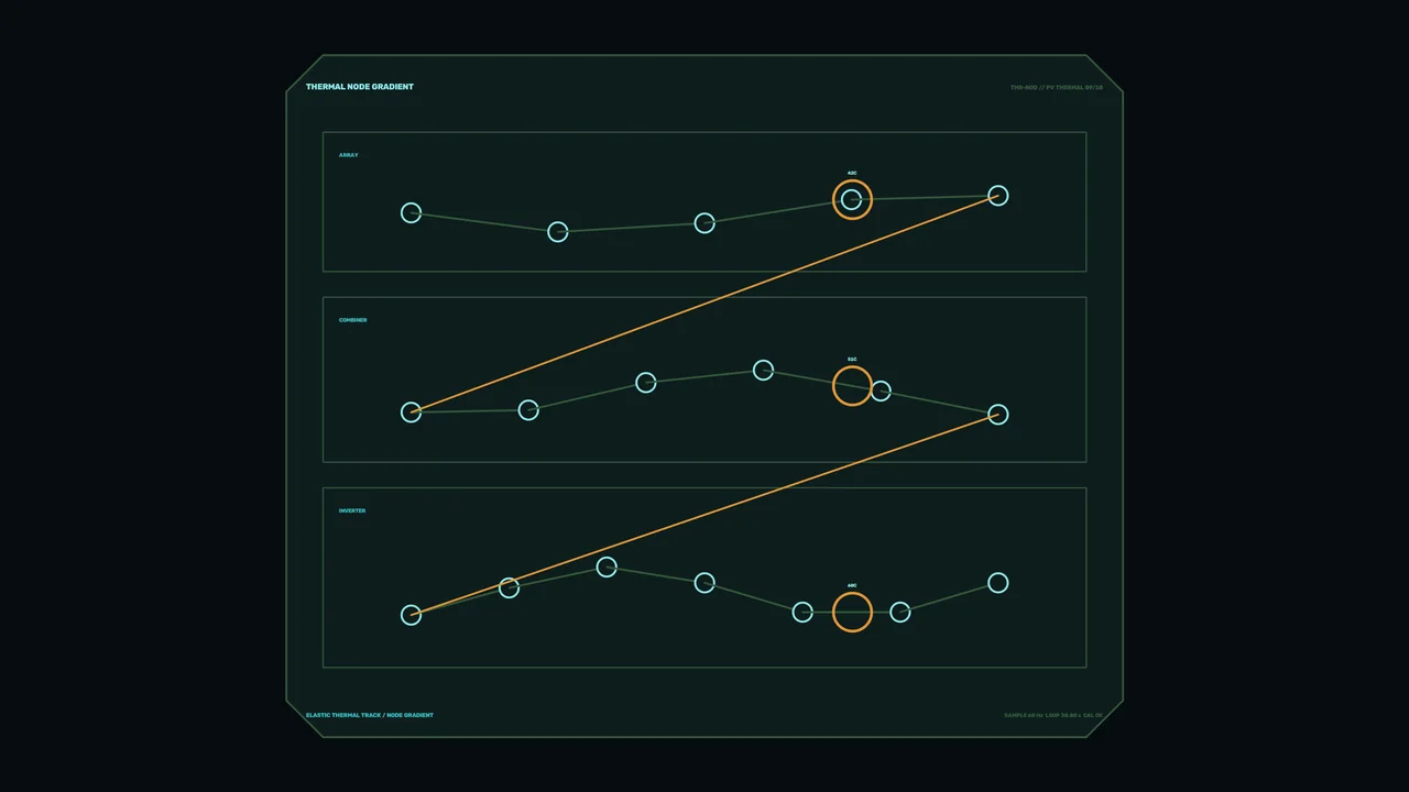 Thermal Node Gradient HUD: Array, Combiner and Inverter Telemetry