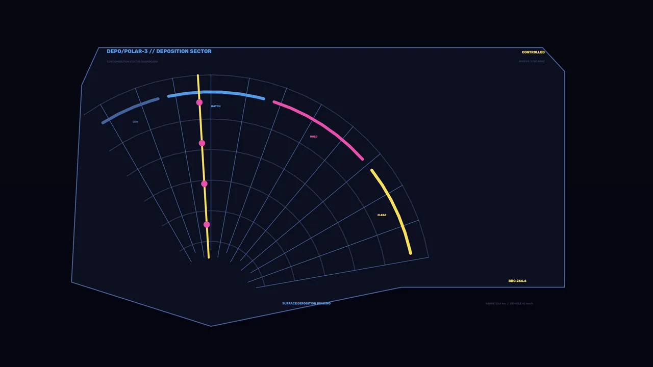 Contamination Status Dashboard HUD 4K Sci-Fi Wallpaper