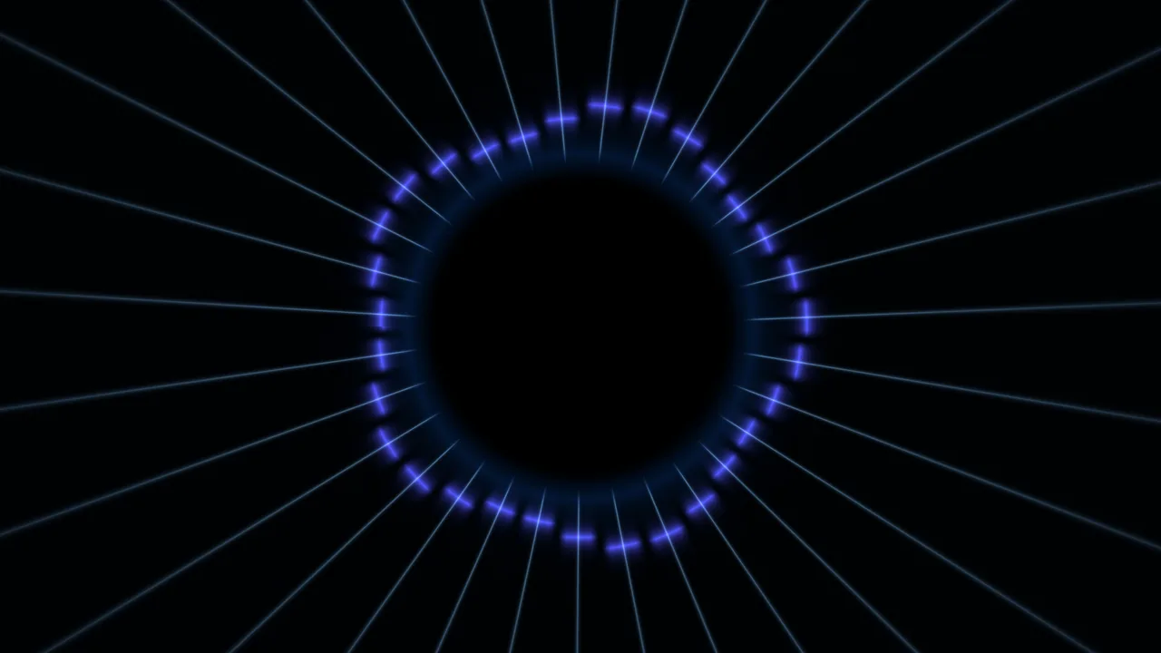 Blue Radial Scanner HUD Interface 4K Wallpaper