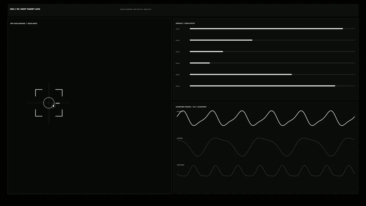 Sci-Fi Celestial Navigation Target Lock HUD