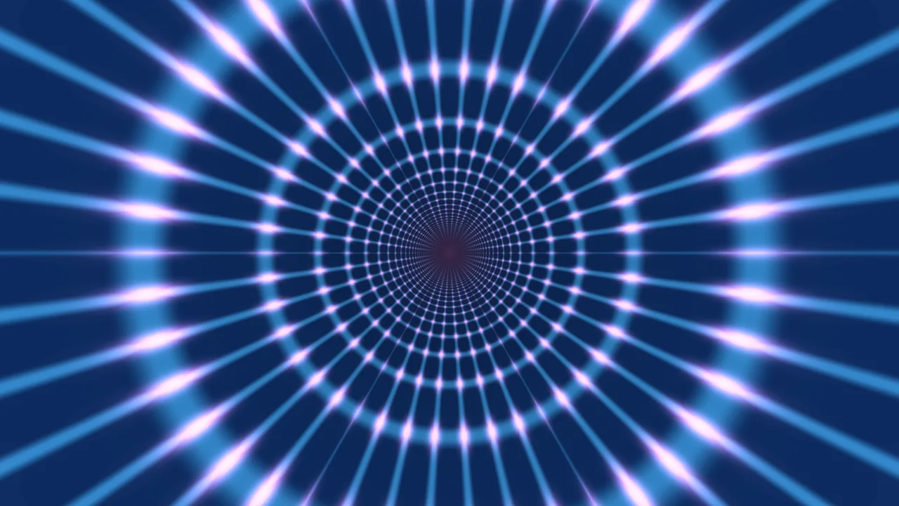 Abstract Blue and Pink Radial Light Tunnel 4K Wallpaper