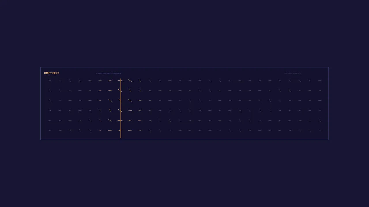 Drift Belt Flow Field HUD 4K Sci-Fi Wallpaper
