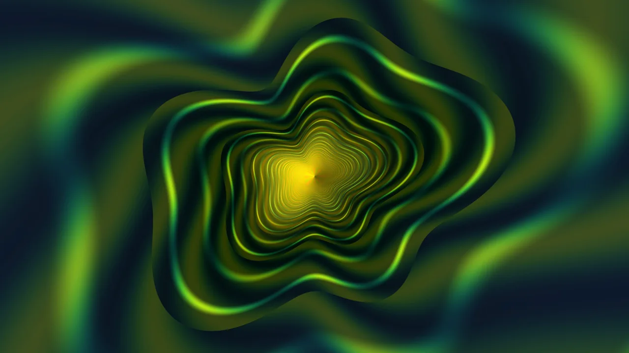 Abstract Green Vortex Tunnel 4K Wallpaper