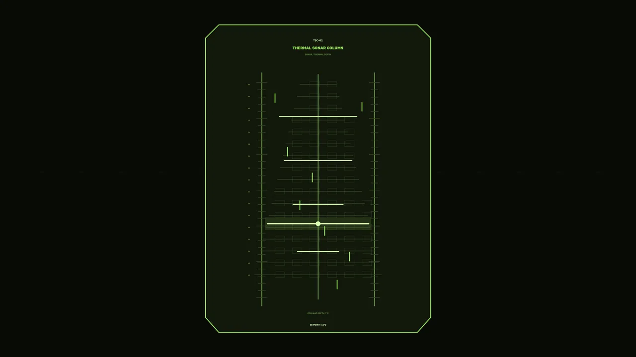 Thermal Sonar Column Monitoring HUD 4K Wallpaper