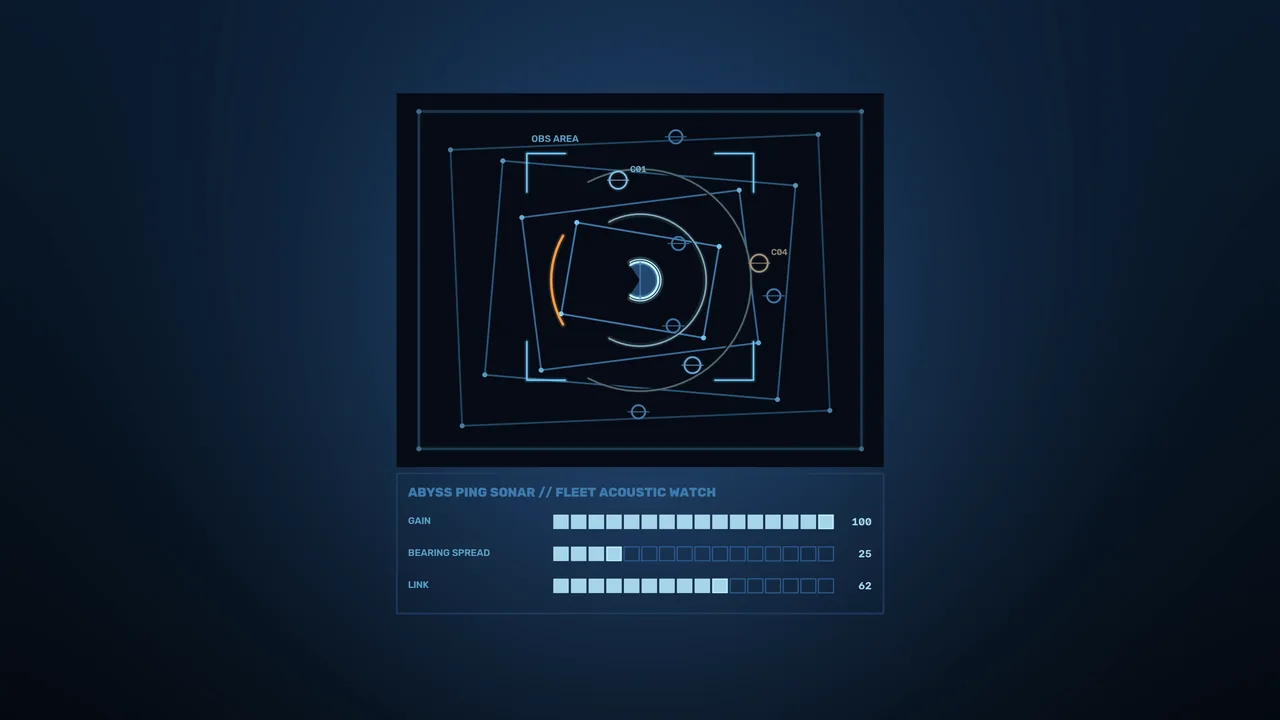 Sonar Fleet Monitoring HUD with Circular Scanner 4K Sci-Fi Wallpaper