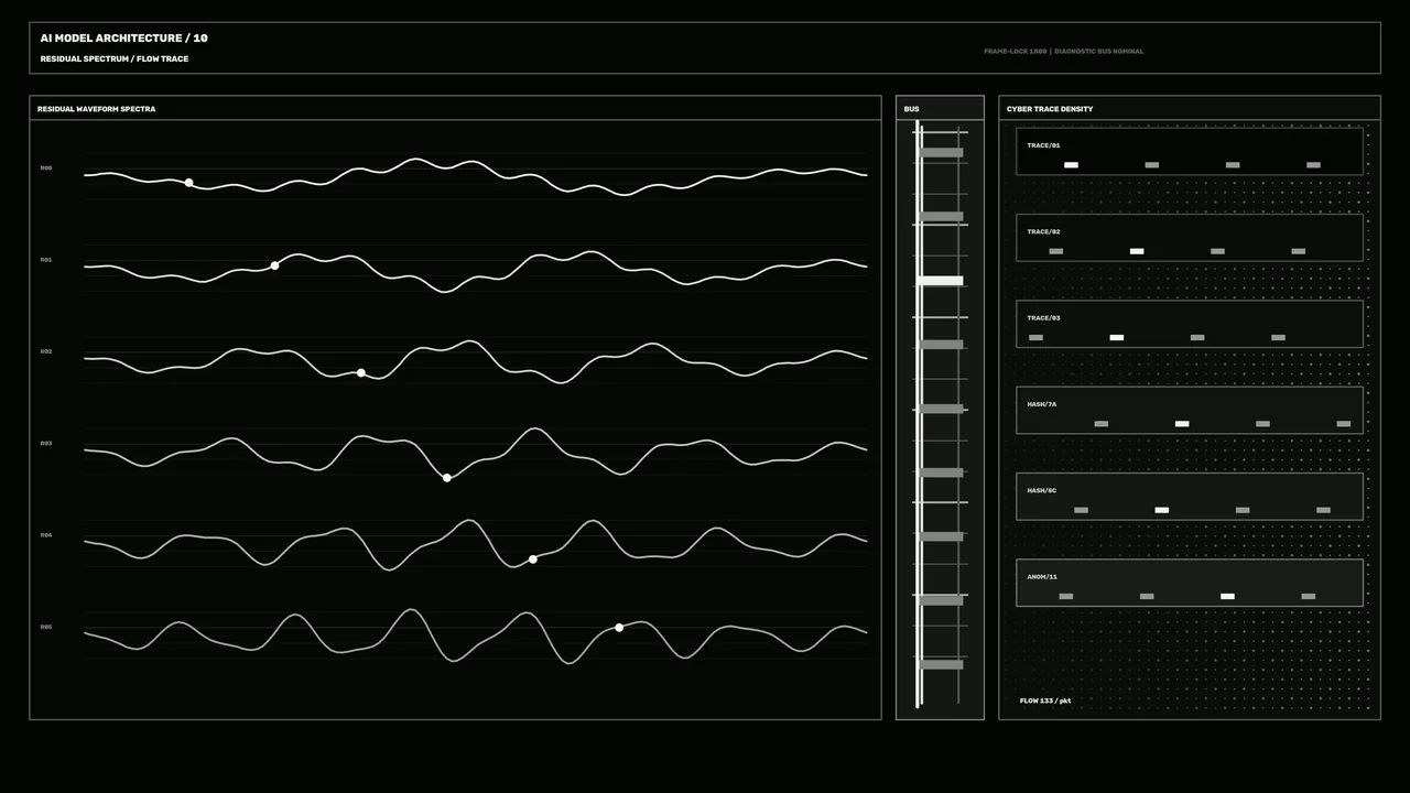 Sci-Fi Waveform Telemetry Diagnostic HUD Dashboard 4K Wallpaper