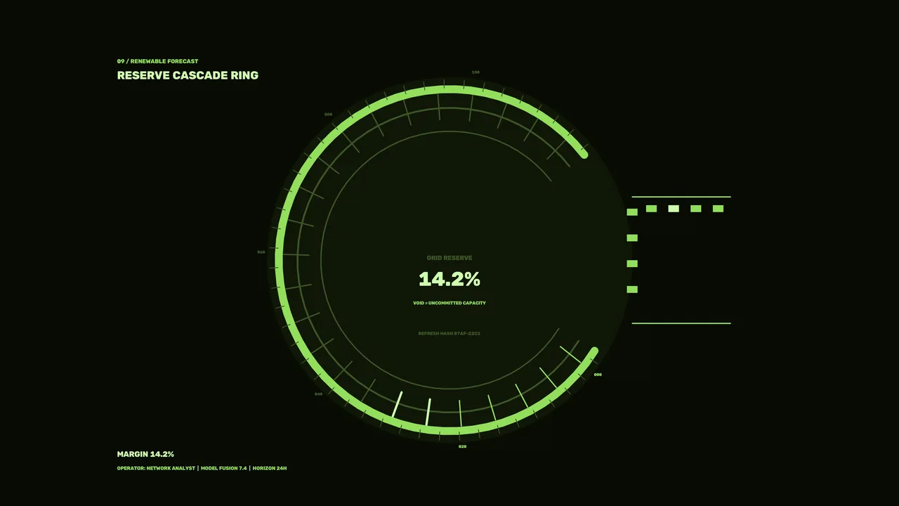 Renewable Forecast Reserve Ring HUD 4K Sci-Fi Wallpaper