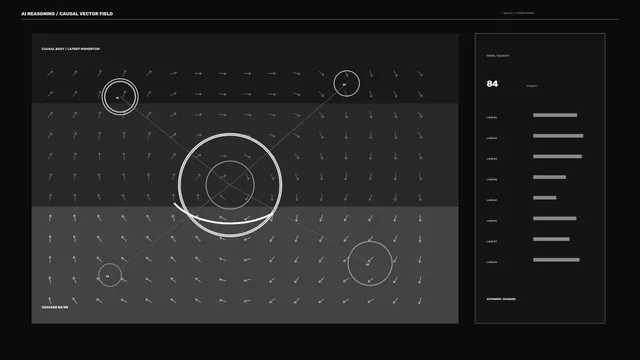 4K Monochrome Vector Field HUD and Telemetry Dashboard