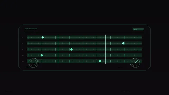 Futuristic Green Timeline Telemetry HUD Dashboard 4K Wallpaper