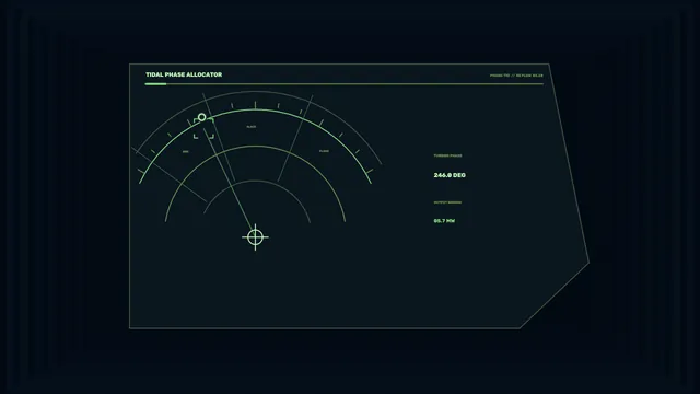 Tidal Energy Phase Allocator HUD 4K Sci-Fi Wallpaper