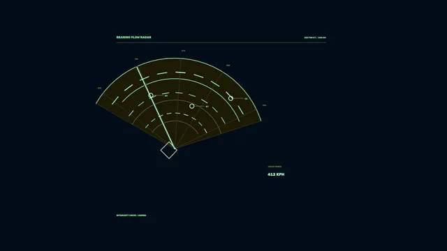 Fictional Sci-Fi Radar Tracking HUD 4K Wallpaper