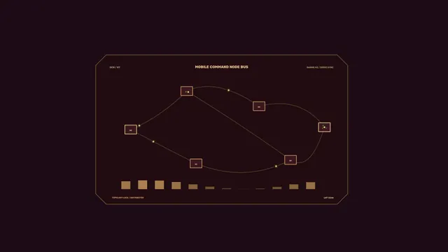 Command Network Topology HUD 4K Sci-Fi Wallpaper