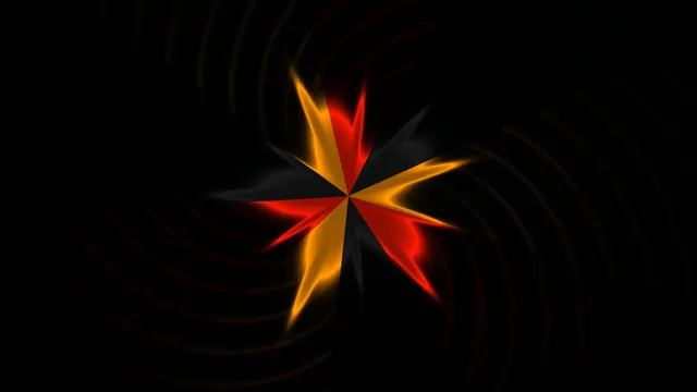 Black Red and Gold Abstract Starburst 4K Wallpaper