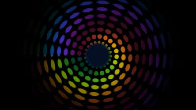 Colorful Radial Dot Tunnel on Black 4K Wallpaper