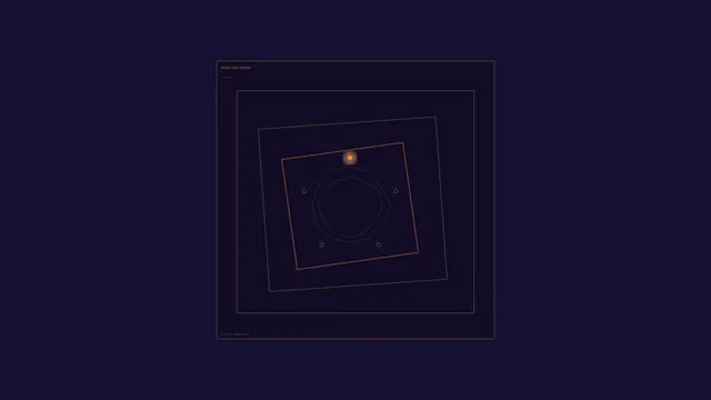 Amber Radar-Style HUD Dashboard on Dark Purple 4K Wallpaper