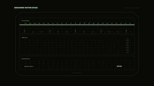 Battery Cell Discharge Telemetry HUD 4K Wallpaper