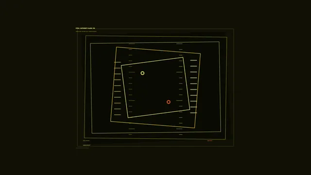 Yellow-Green Data Tracking HUD 4K Wallpaper