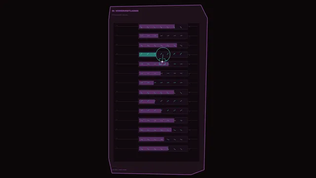 Futuristic Automation Status HUD with Telemetry Bars
