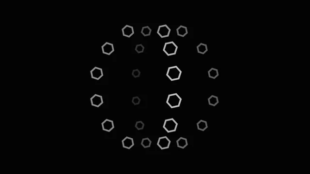 Monochrome Hexagonal Scanner HUD Grid 4K Wallpaper