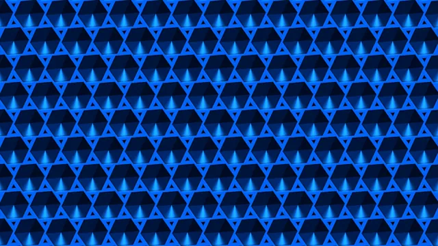 Blue Hexagonal Sci-Fi HUD Grid Wallpaper