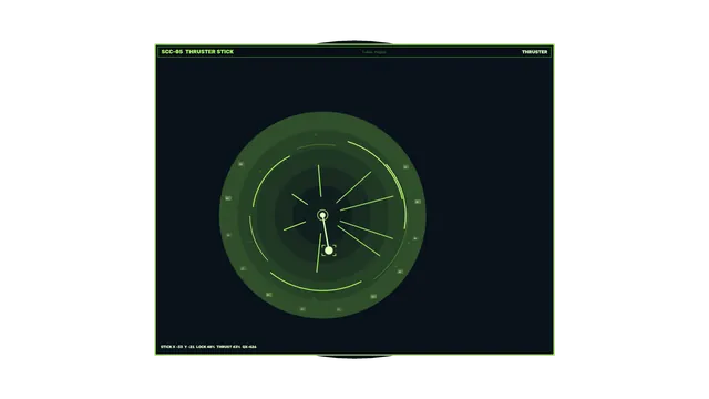 Spacecraft Thruster Control HUD – Sci-Fi 4K Wallpaper