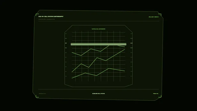 Green Cell Status Telemetry HUD – Solar Charging 4K Wallpaper