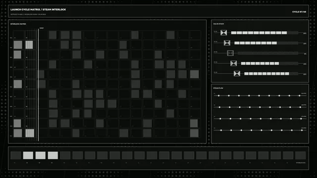 Launch Cycle Steam Interlock HUD Dashboard 4K Wallpaper