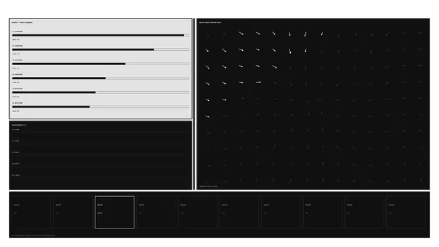 Reactor Shutdown Monitoring HUD — Decay Bars and Heat Vector Grid