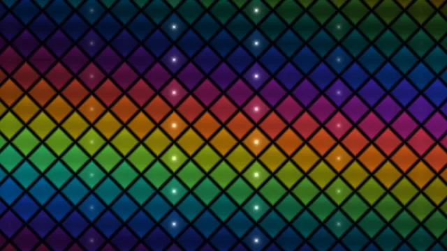 Colorful Diamond Grid Sci-Fi HUD Screen Graphic 4K Wallpaper