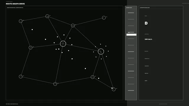 Futuristic Route Graph Telemetry HUD 4K Wallpaper