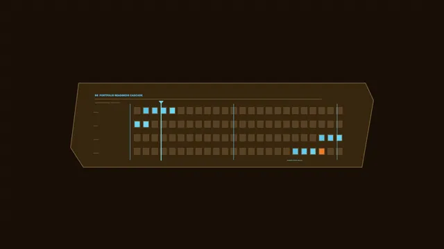 Portfolio Readiness Cascade Sci-Fi HUD 4K Wallpaper